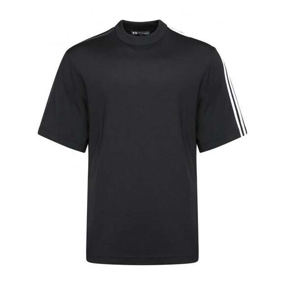Adidas x Yohji Yamamoto Three Stripe Short Sleeve Sweatshirt in Black // XS